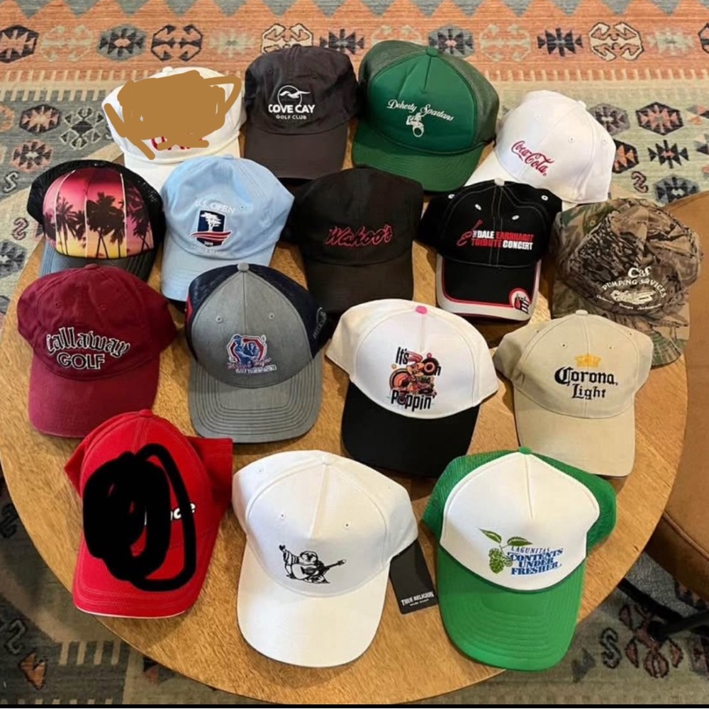 Hat Lot of 14 Mixed Trucker Baseball Snapback Adjustable Fitted Caps Hats VNTG